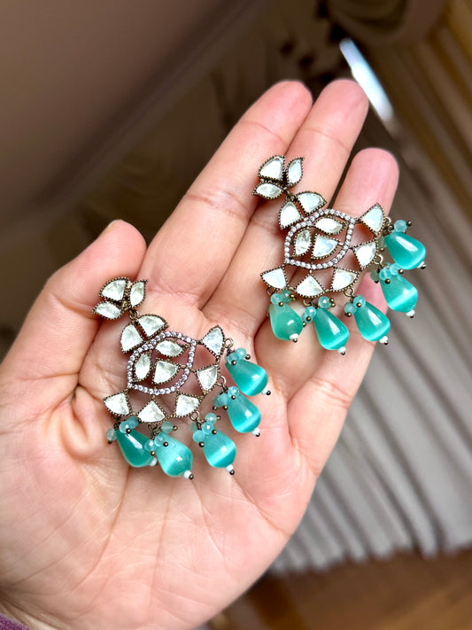 Premium tyani kundan earrings