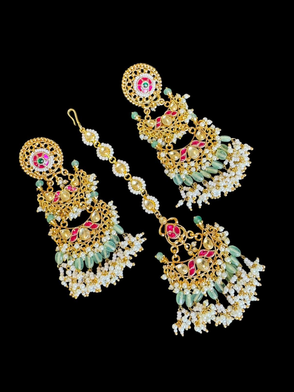 Pachi kundan necklace