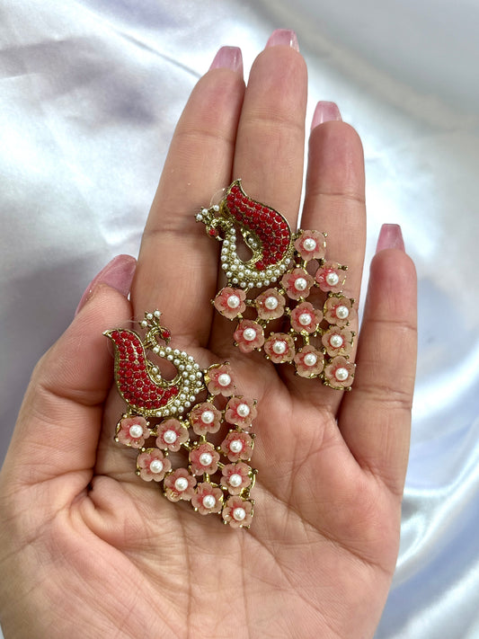 Peacock earrings