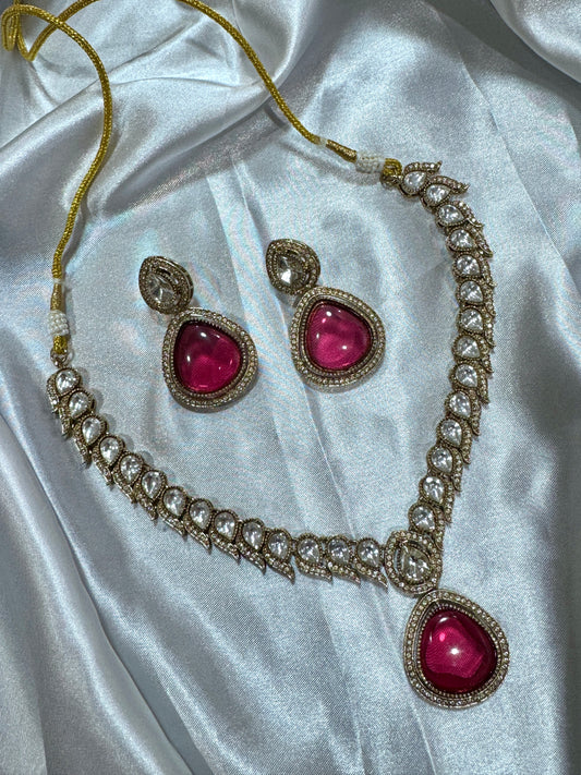 Premium kundan necklace set