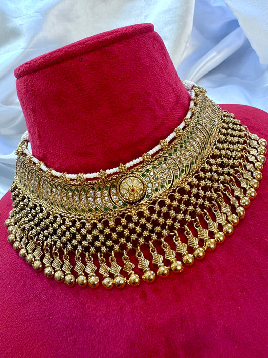 Gold plated necklace set