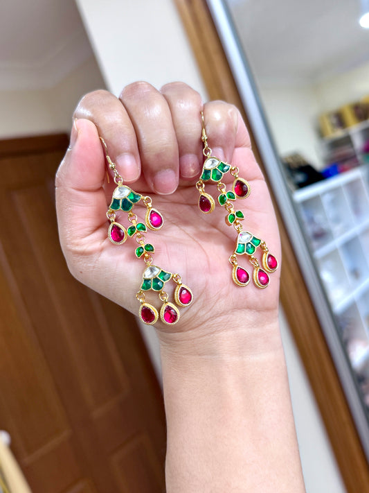 Pachi kundan earrings