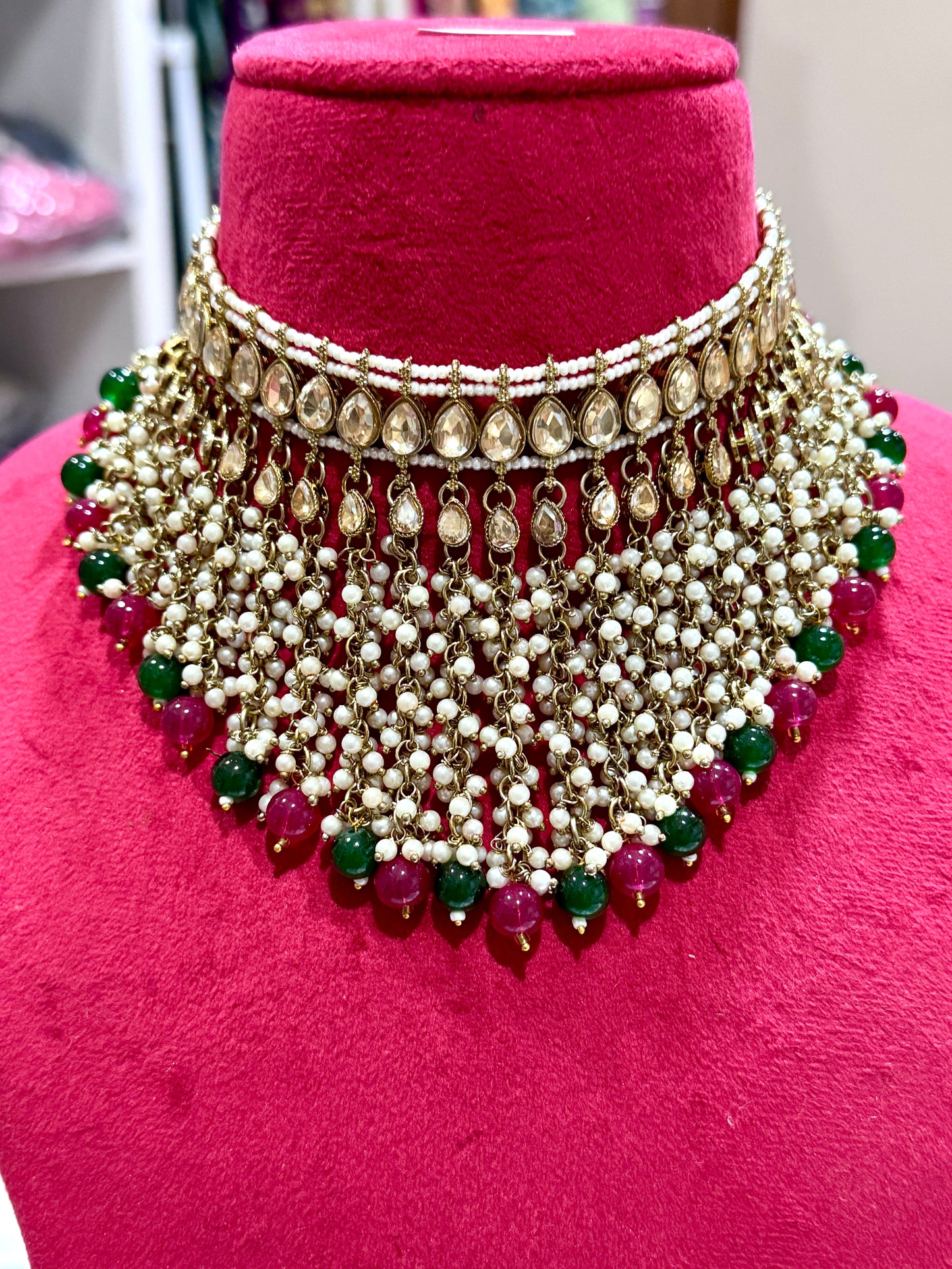 Polki necklace set
