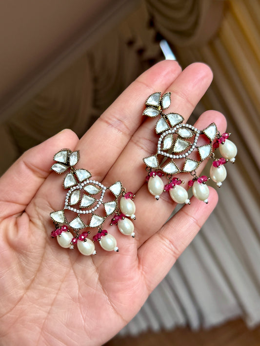 Premium tyani kundan earrings