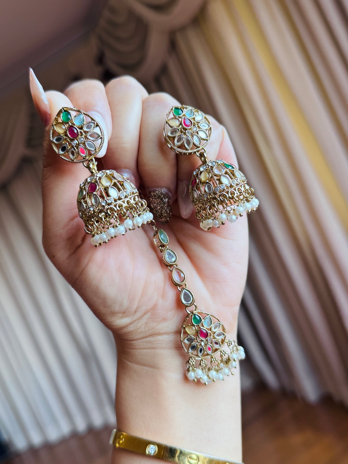 Mirror necklace set multi
