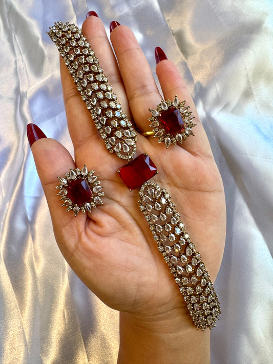 Premium moissanite chokar