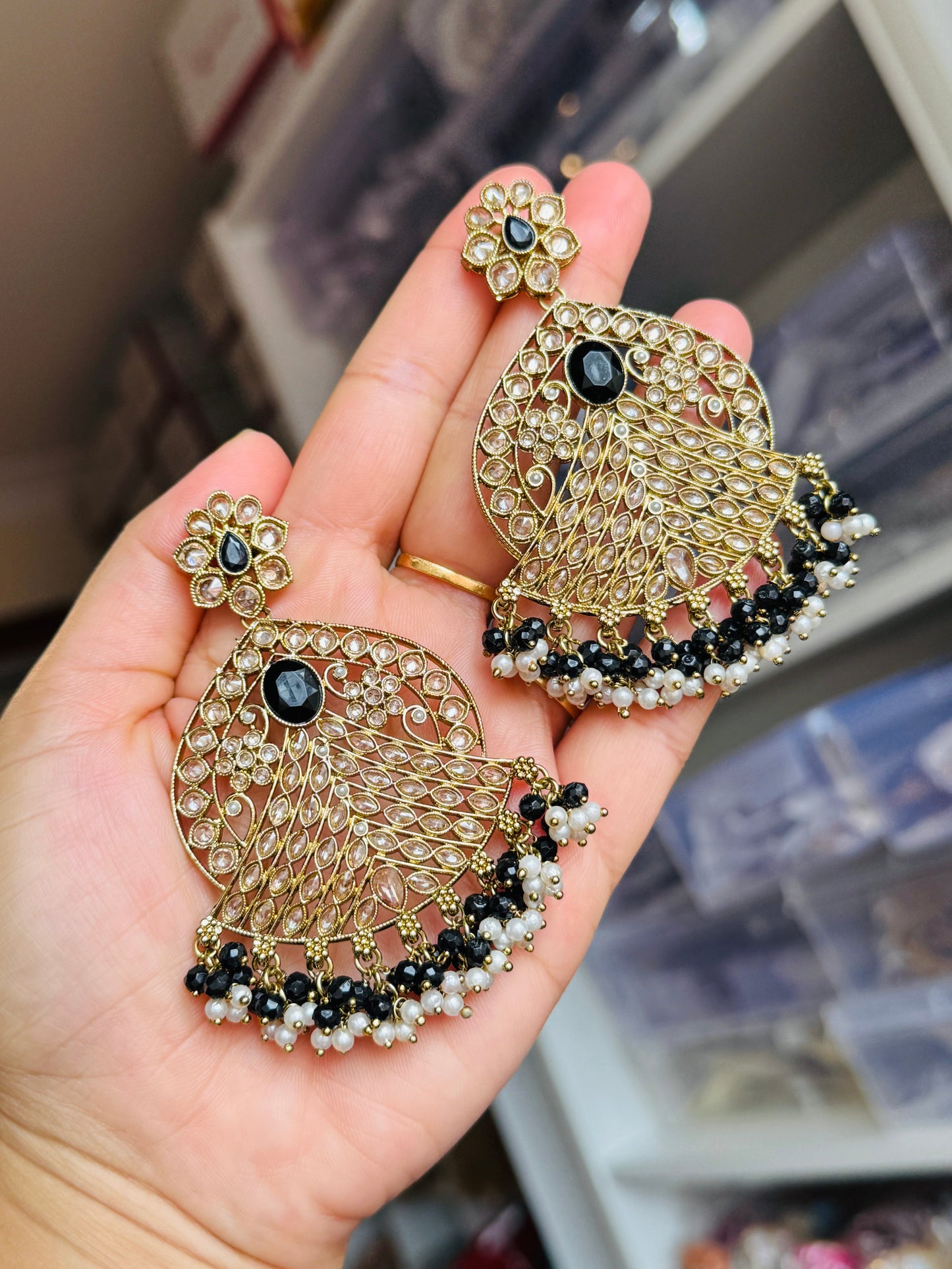 Polki earring tikka set