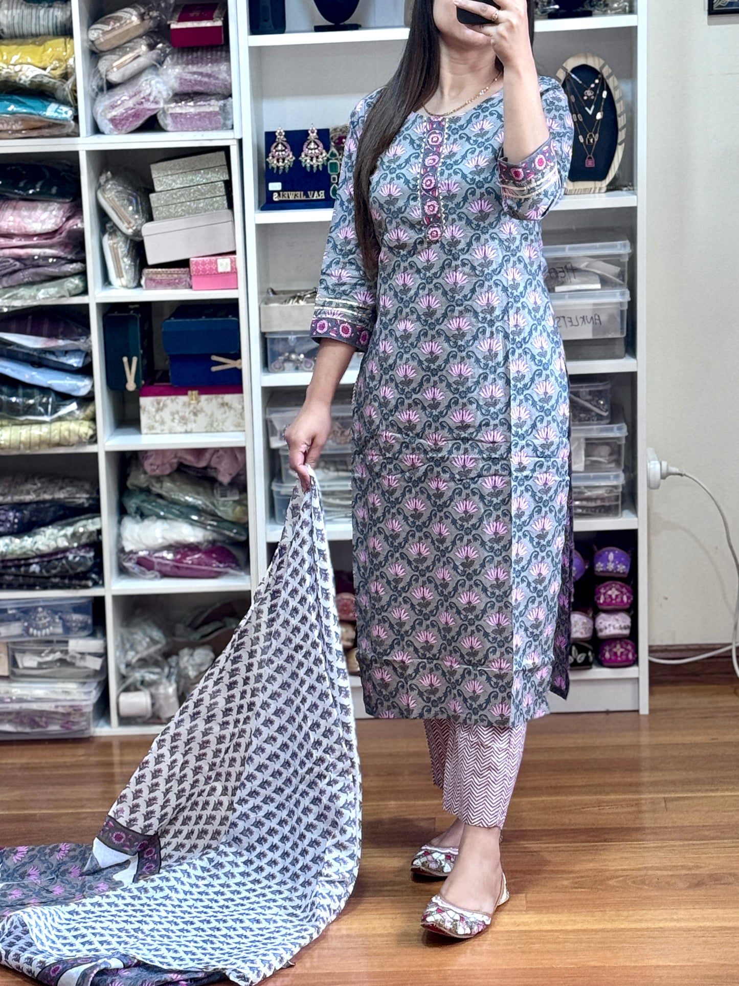 Pure cotton 3 piece suit