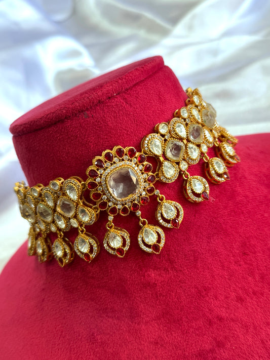 Premium moissanite chokar set