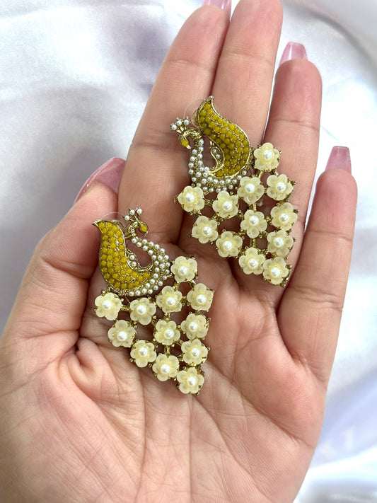 Peacock earrings