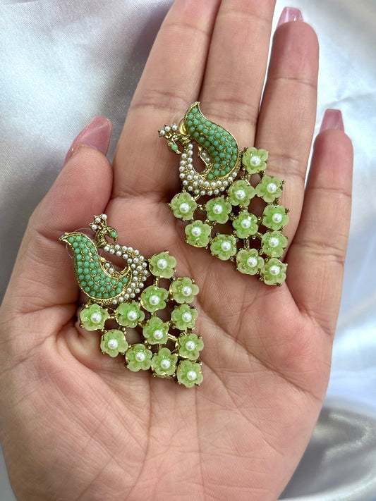 Peacock earrings