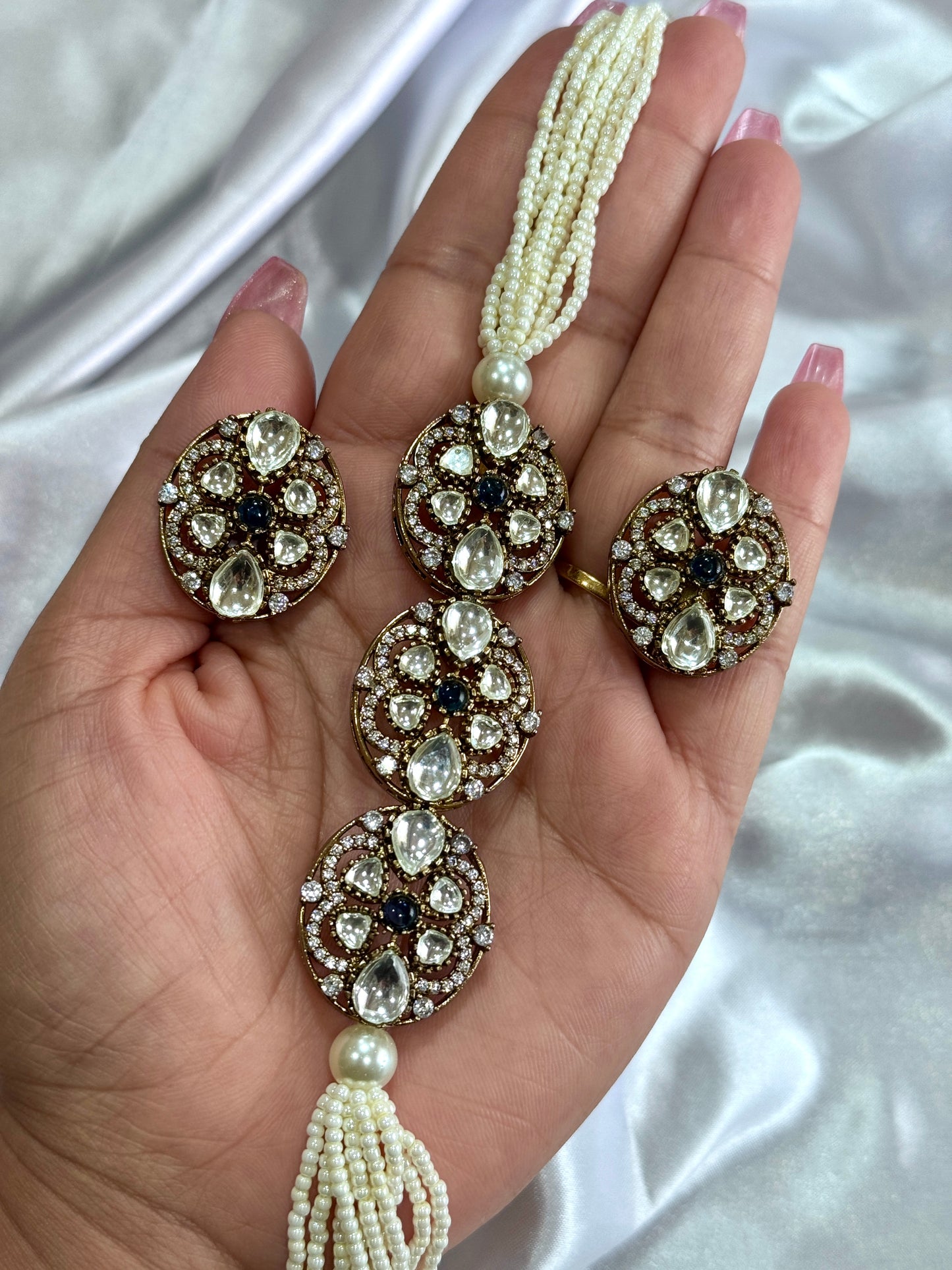 Premium necklace set(Blue)