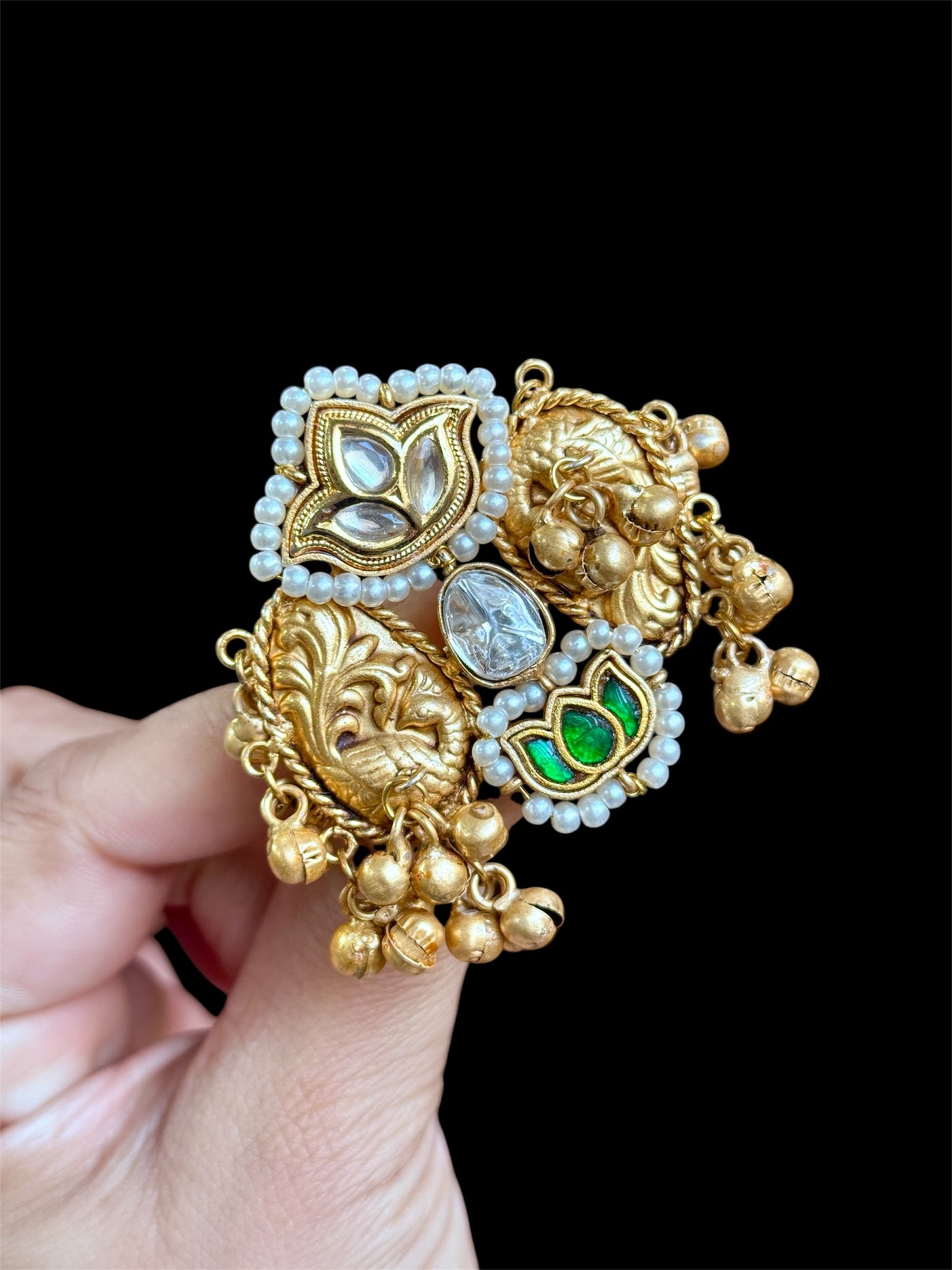 Premium pachi kundan ring(adjustable)