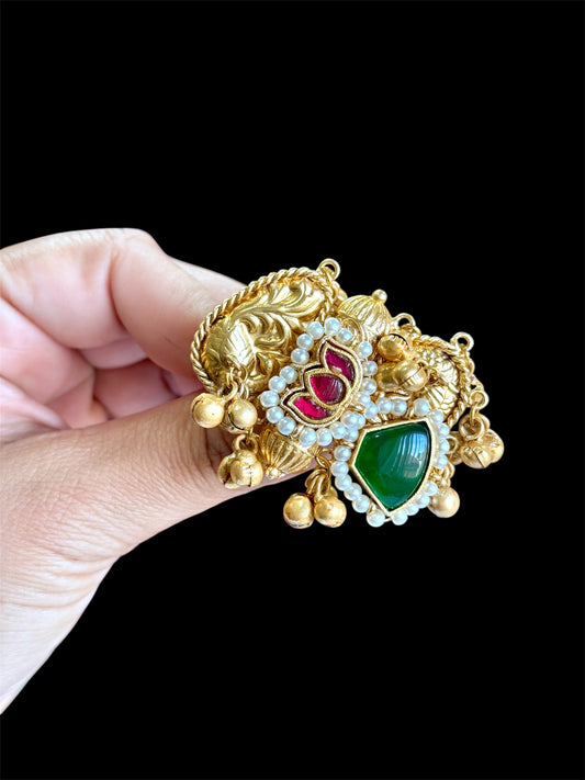 Premium pachi kundan ring(adjustable)