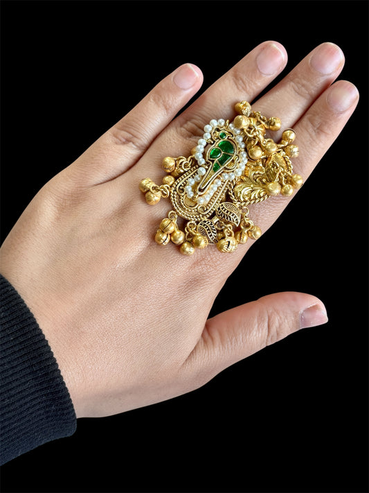 Premium pachi kundan ring(adjustable)