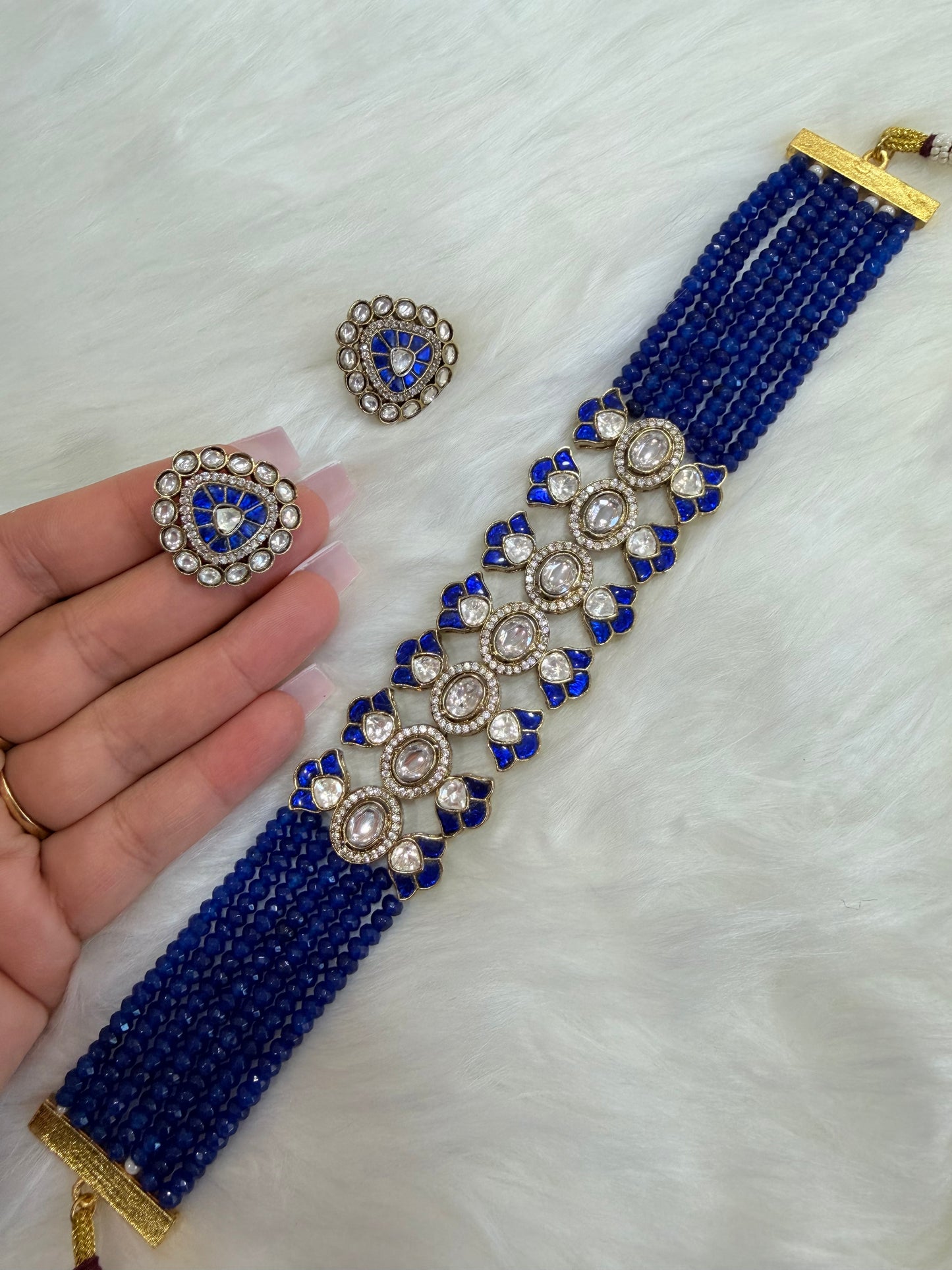 Premium kundan chokar set