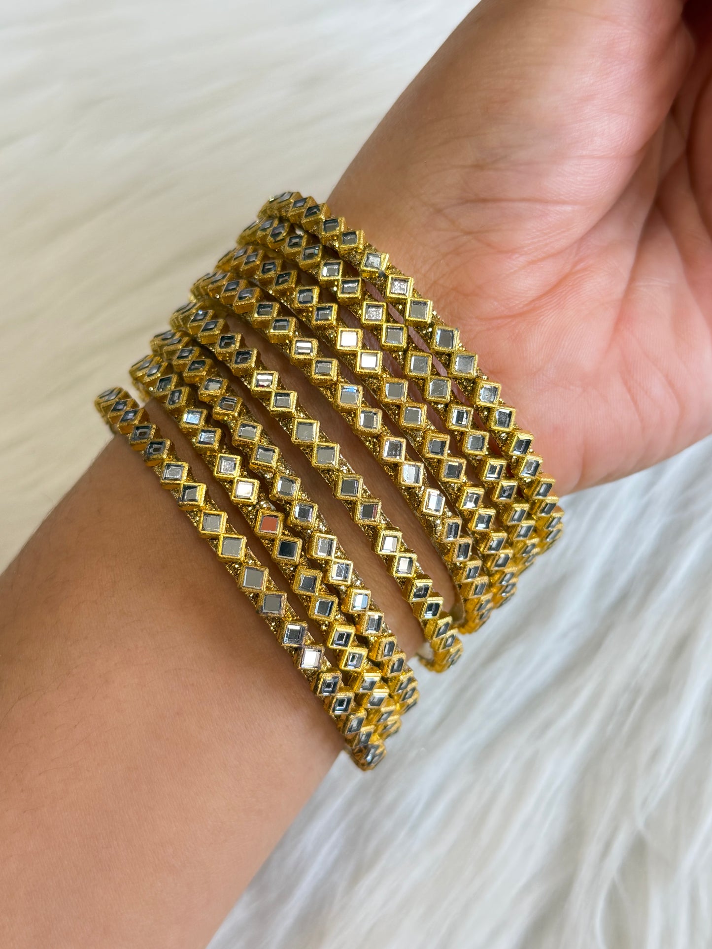 Kundan bangles set