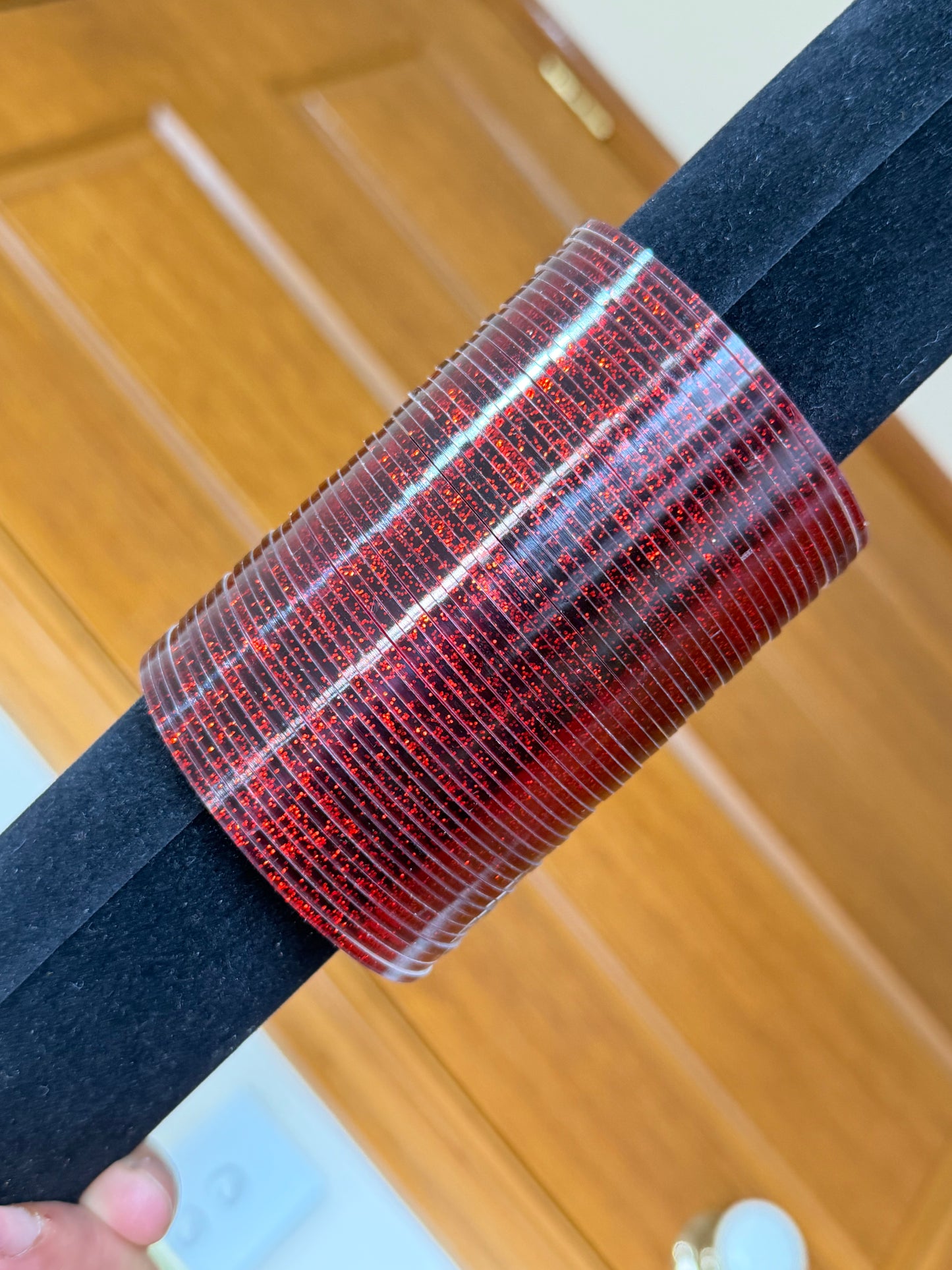 Plastic bangles set ( Mehroon)