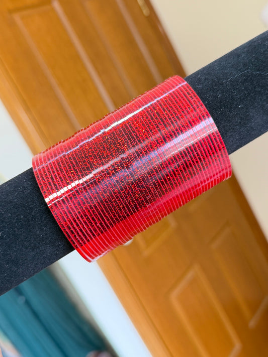 Plastic bangles set (Red)