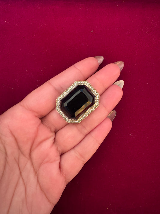 Oversized adjustable ring( black)