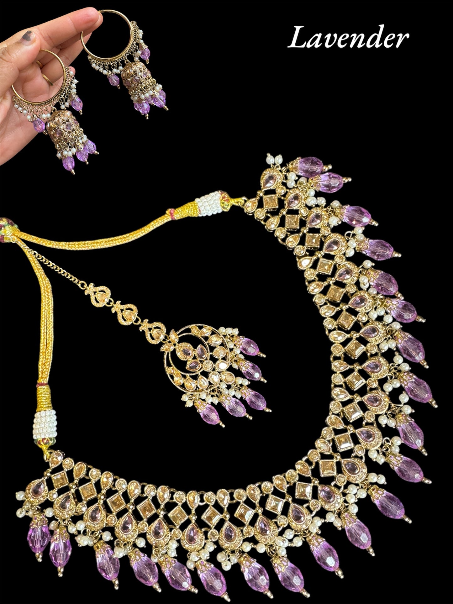 Polki necklace set