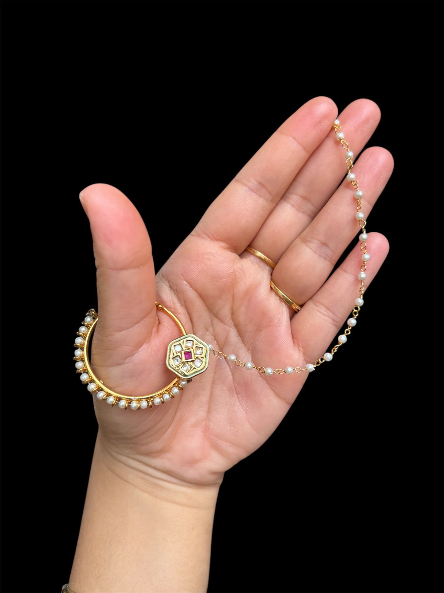 Kundan bridal nath