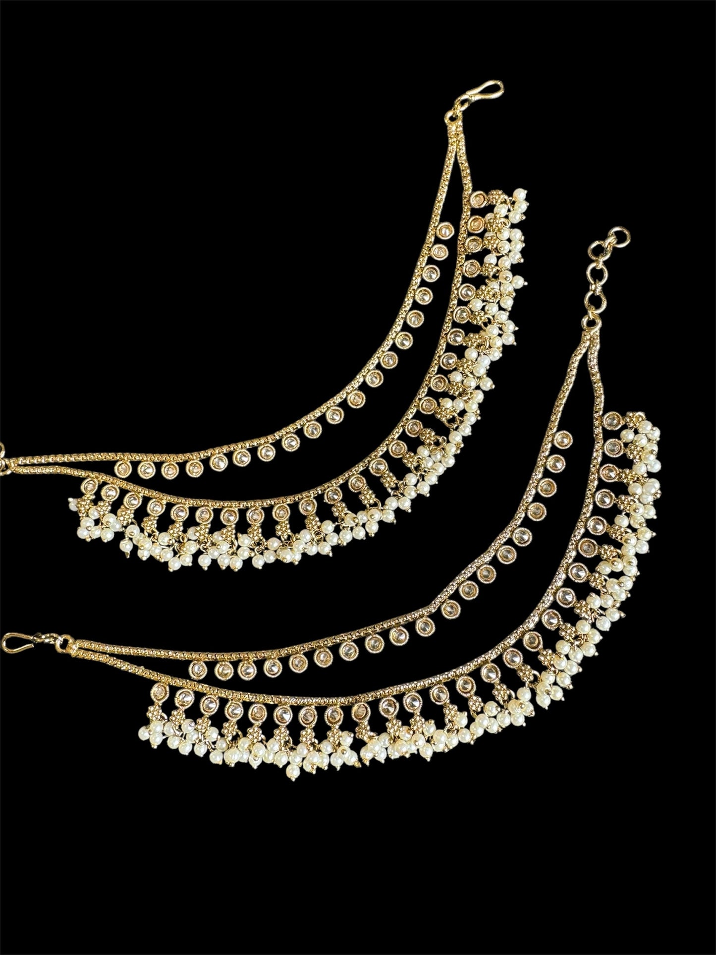 2 layer Polki ear chain/ Sahara( earrings not included)