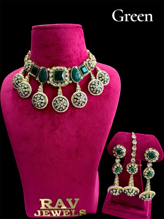 Premium kundan necklace set