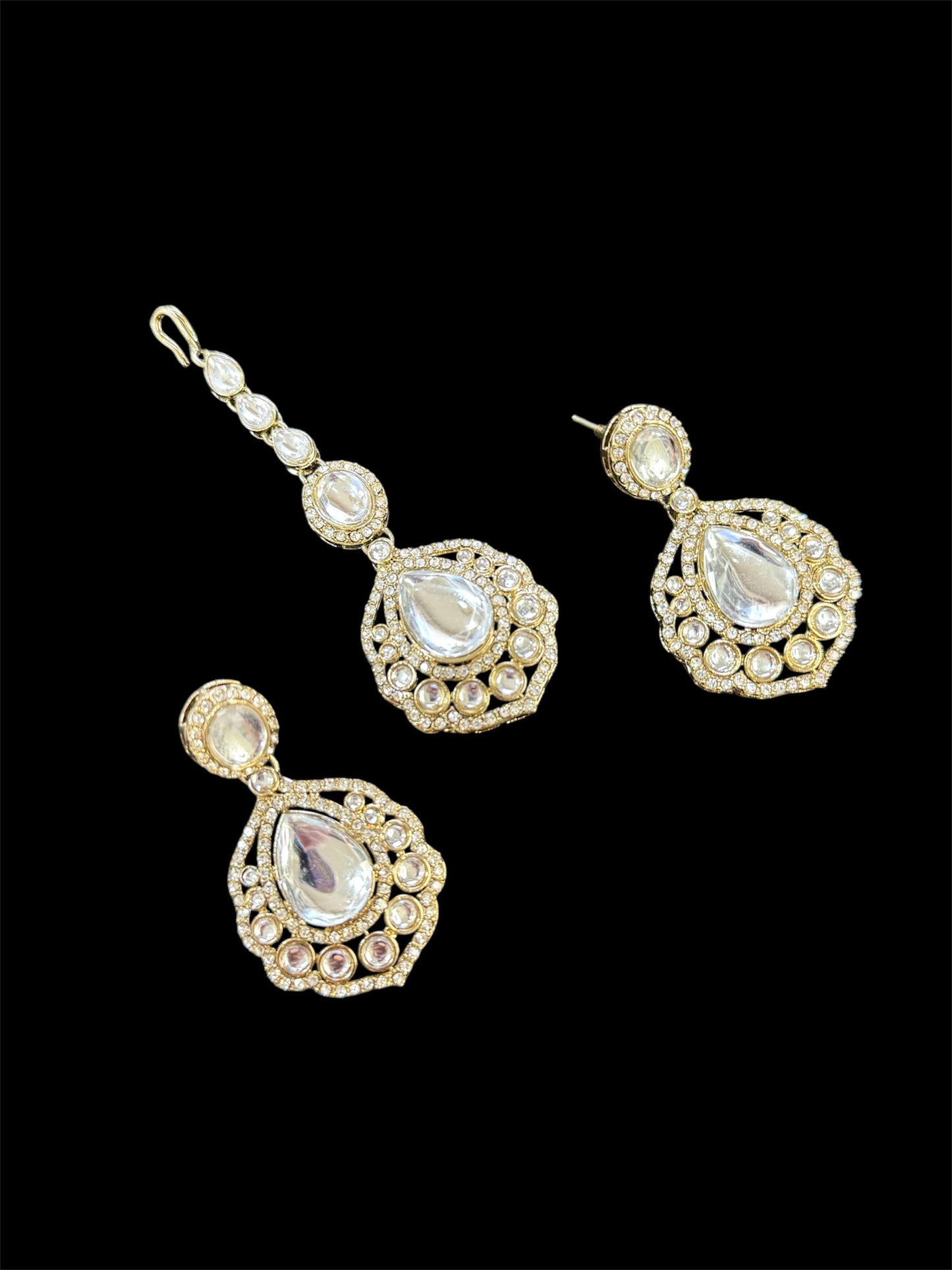 Kundan necklace set antique gold