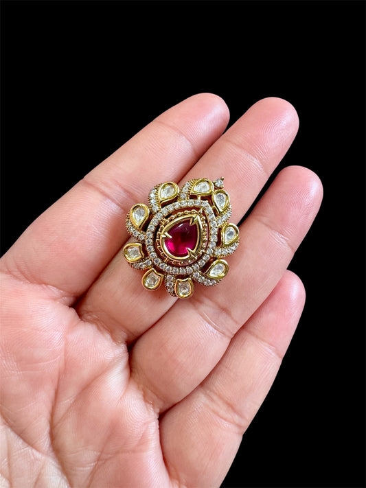 Premium tyani kundan ring( Adjustable)
