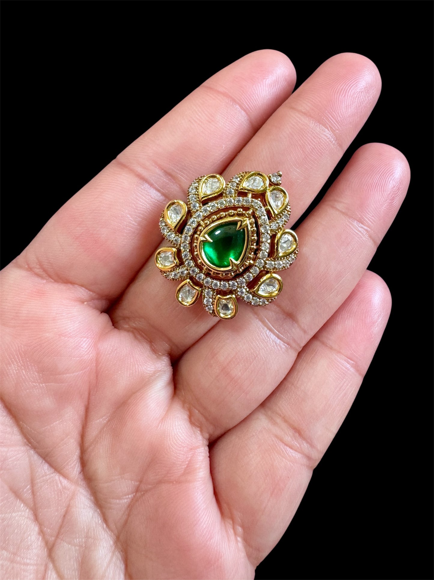 Premium tyani kundan ring( Adjustable)